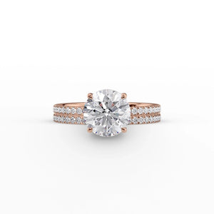 The Eleanor Set With A 2.5 Carat Round Moissanite
