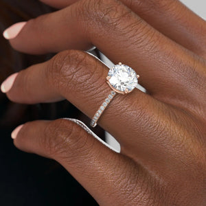 The Eleanor Set With A 2.5 Carat Round Moissanite