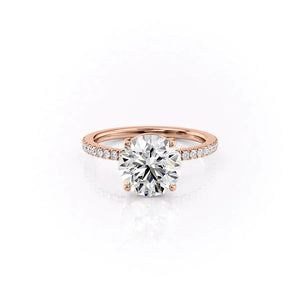 The Pave Eleanor Set With A Round Moissanite