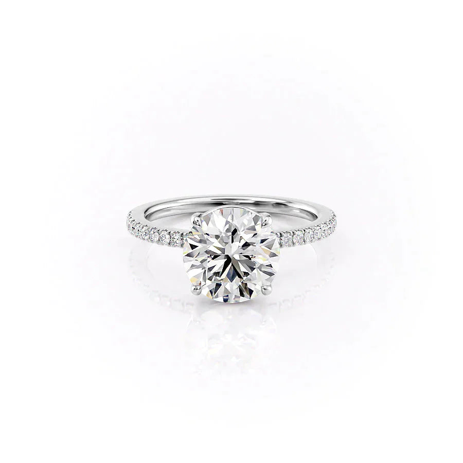 The Pave Eleanor Set With A 2 Carat Round Lab Diamond