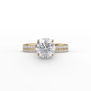 The Pave Eleanor Set With A 2 Carat Round Lab Diamond