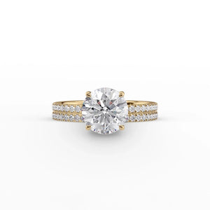 The Pave Eleanor Set With A 1.5 Carat Round Lab Diamond