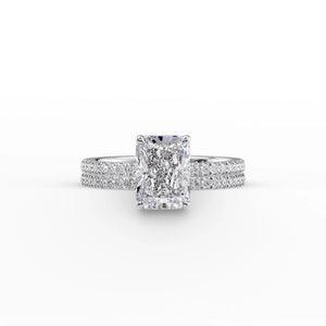 The Pave Eleanor Set With A 1 Carat Radiant Lab Diamond
