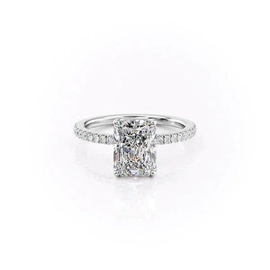 The Pave Eleanor Set With A Radiant Moissanite