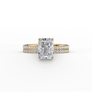 The Pave Eleanor Set With A 2 Carat Radiant Lab Diamond