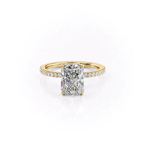 The Pave Eleanor Set With A Radiant Moissanite