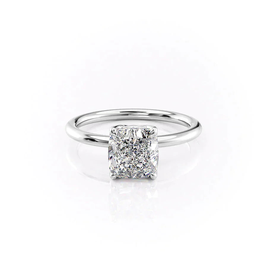 The Alison Set With A 3.5 Carat Cushion Moissanite