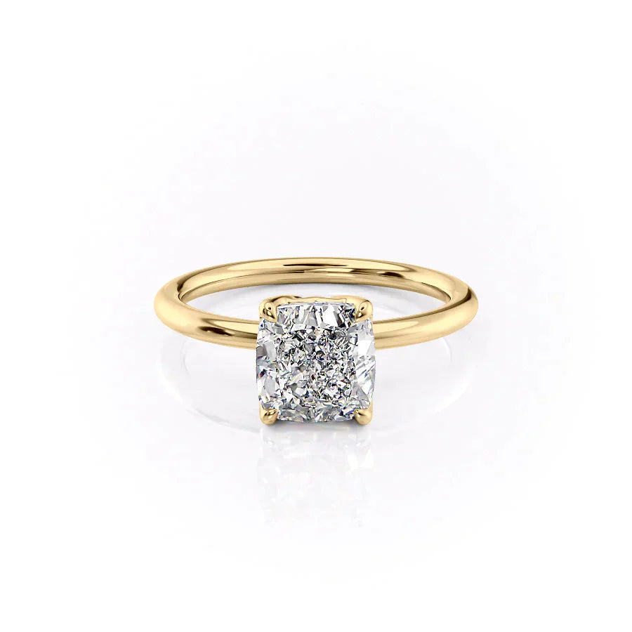 The Alison Set With A 2.5 Carat Cushion Moissanite