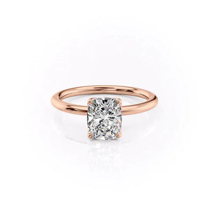 The Alison Set With A Elongated Cushion Moissanite
