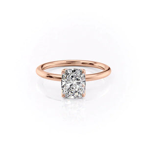 The Alison Set With A 2.5 Carat Elongated Cushion Lab Diamond