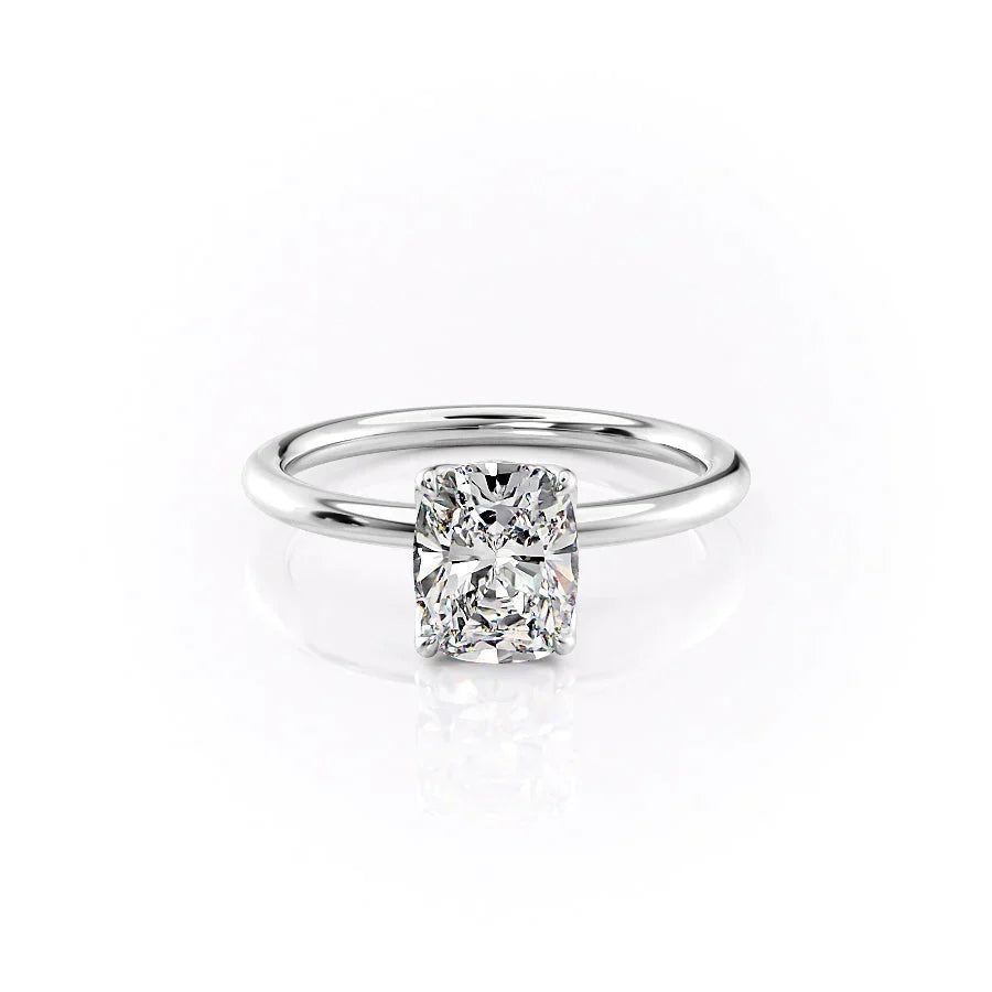 The Alison Set With A Elongated Cushion Moissanite