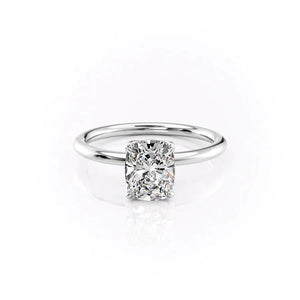 The Alison Set With A Elongated Cushion Moissanite