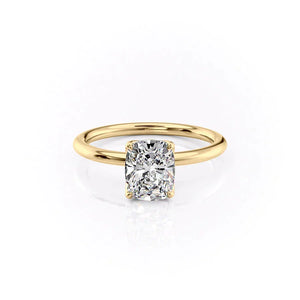 The Alison Set With A Elongated Cushion Moissanite