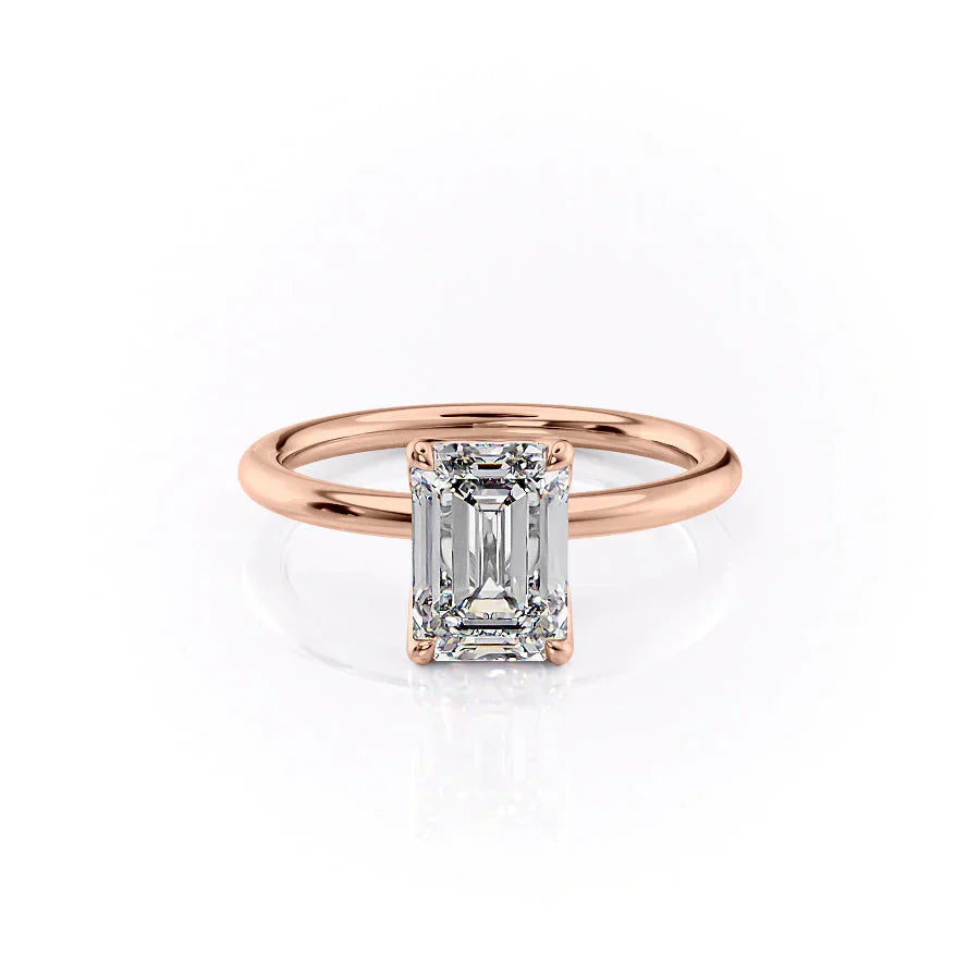 The Alison Set With A 2 Carat Emerald Lab Diamond