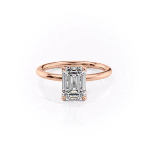 The Alison Set With A 1.5 Carat Emerald Moissanite