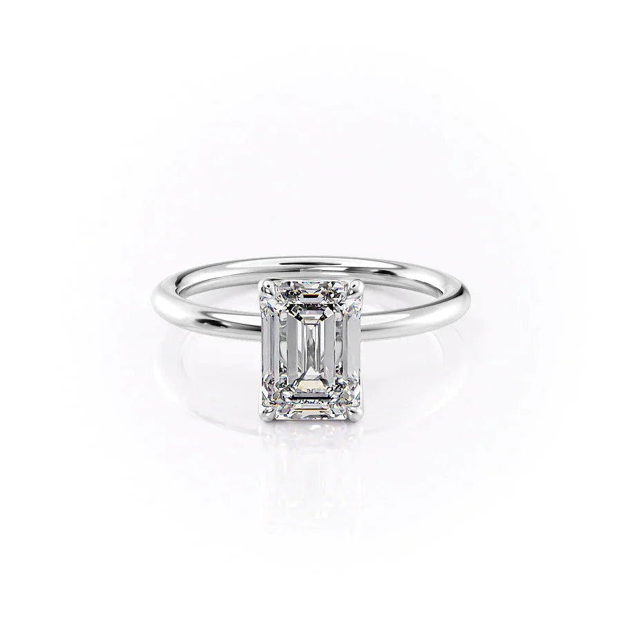 The Alison Set With A 4.5 Carat Emerald Moissanite