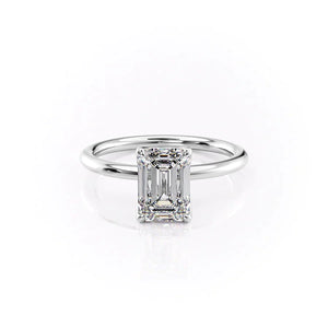 The Alison Set With A 2.5 Carat Emerald Moissanite