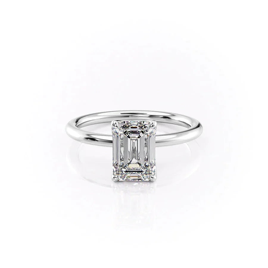 The Alison Set With A Emerald Moissanite