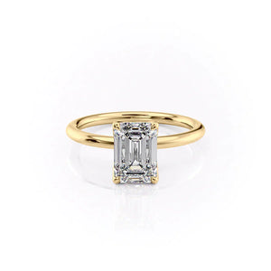 The Alison Set With A 3.5 Carat Emerald Moissanite