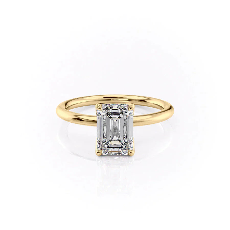 The Alison Set With A 1 Carat Emerald Lab Diamond