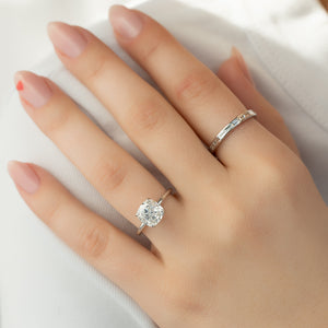 The Alison Set With A 2 Carat Cushion Lab Diamond