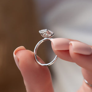 The Alison Set With A 3 Carat Emerald Lab Diamond