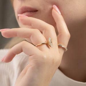 The Alison Set With A 2 Carat Marquise Lab Diamond