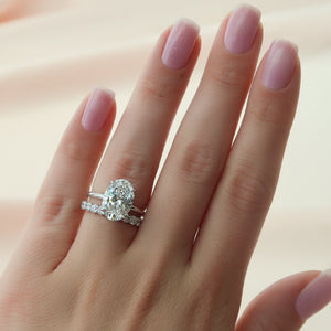 The Alison Set With A 2 Carat Oval Lab Diamond