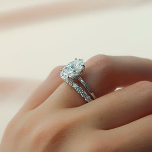 The Alison Set With A 2 Carat Oval Lab Diamond