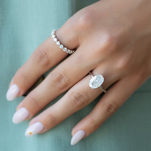 The Alison Set With A 2 Carat Oval Lab Diamond