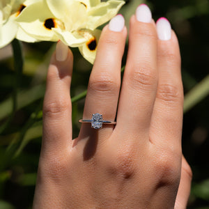 The Alison Set With A 2 Carat Oval Lab Diamond