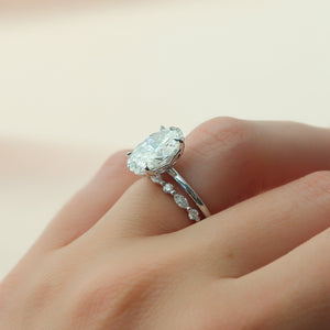 The Alison Set With A 2 Carat Oval Lab Diamond