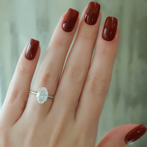 The Alison Set With A 2 Carat Oval Lab Diamond