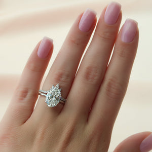 The Alison Set With A 2 Carat Oval Lab Diamond