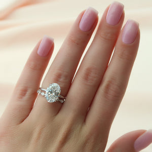 The Alison Set With A 2 Carat Oval Lab Diamond