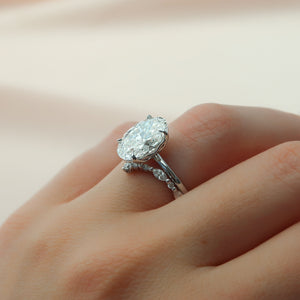 The Alison Set With A 2 Carat Oval Lab Diamond