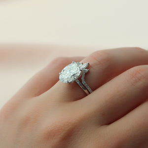 The Alison Set With A 2 Carat Oval Lab Diamond