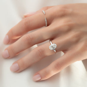 The Alison Set With A 2 Carat Oval Lab Diamond