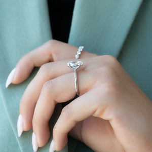 The Alison Set With A 2 Carat Oval Lab Diamond