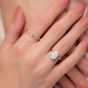 The Alison Set With A 2 Carat Oval Lab Diamond
