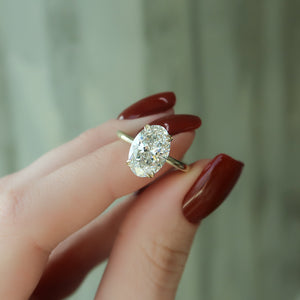 The Alison Set With A 2 Carat Oval Lab Diamond
