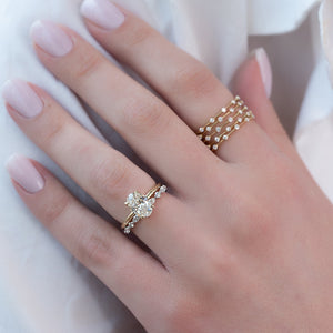 The Alison Set With A 2 Carat Oval Lab Diamond