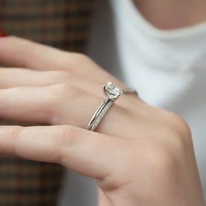 The Alison Set With A 2 Carat Princess Lab Diamond