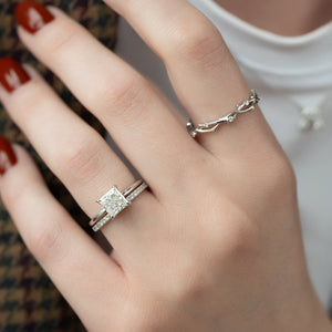 The Alison Set With A 2 Carat Princess Lab Diamond