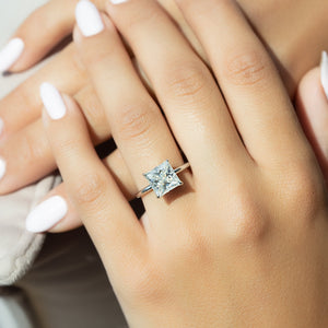 The Alison Set With A 2 Carat Princess Lab Diamond