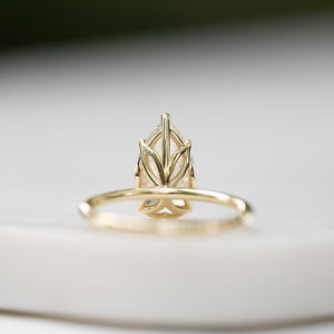 The Alison Set With A 2 Carat Pear Lab Diamond