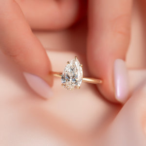 The Alison Set With A 2 Carat Pear Lab Diamond