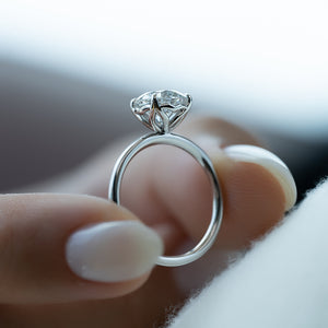 The Alison Set With A 3 Carat Round Lab Diamond