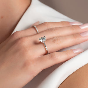 The Alison Set With A 3 Carat Round Lab Diamond
