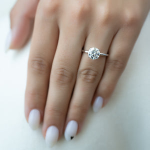 The Alison Set With A 3 Carat Round Lab Diamond